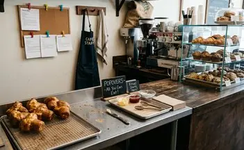 Popover bread rolls in basket