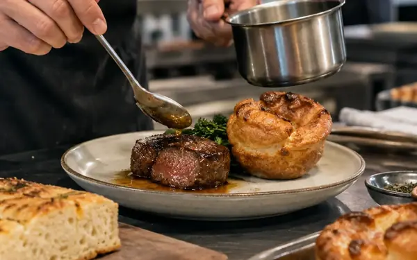 Traditional Focaccia Versus Unlimited Popovers for Soaking Up Wagyu Juices